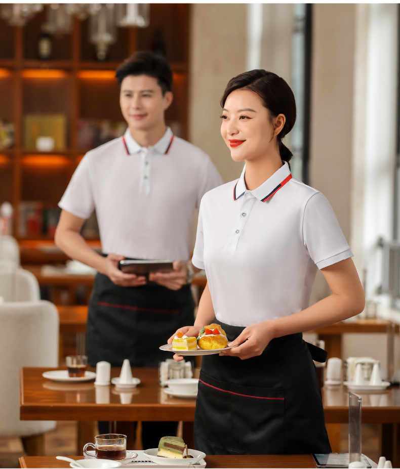 餐饮服务员工作服 夏季短袖T恤印字的实用性与设计要点
